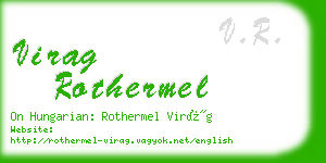 virag rothermel business card